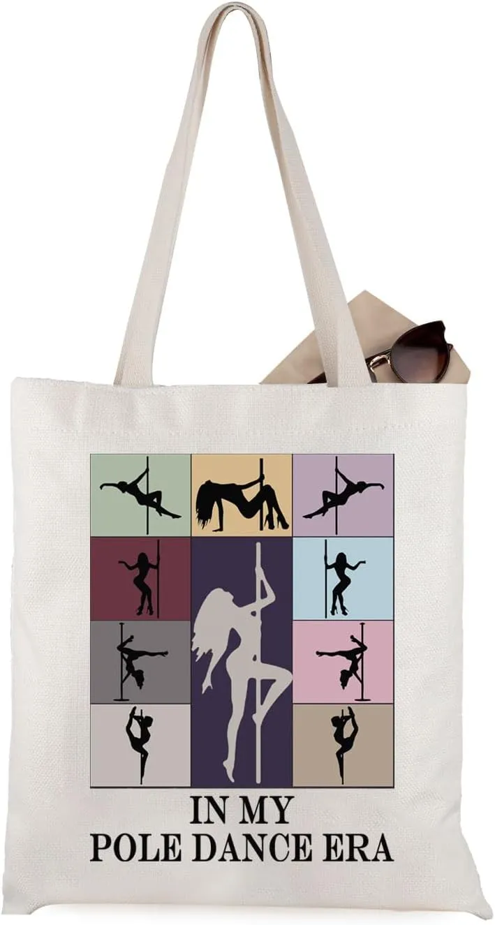 WCGXKO Pole Dance Lover Gift In My Pole Dance Era Tote Bag for Dancer Women