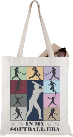 WCGXKO Softball Girls Gift Softball Player Sports Bag Casual Tote Bag