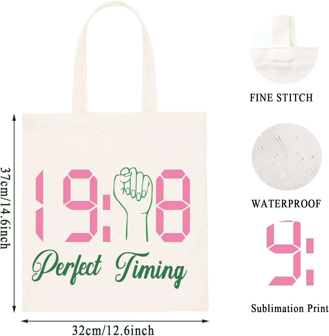 WCGXKO Sorority Gift Sorority Tote Bag Sorority Merchandise (Perfect 08 tote)