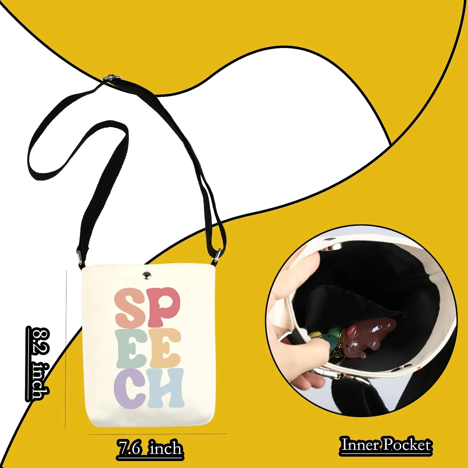 WCGXKO Speech Therapist Gift SPPECH Tote Bag For SLP Speech Therapy Student SLP Graduation Gift