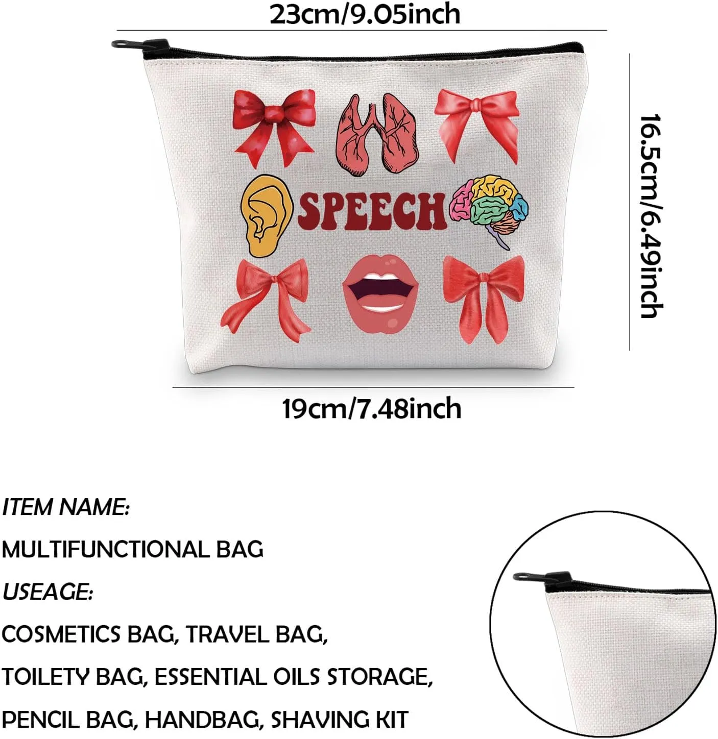 WCGXKO Speech Therapist Gift SPPECH Tote Bag For SLP Speech Therapy Student SLP Graduation Gift