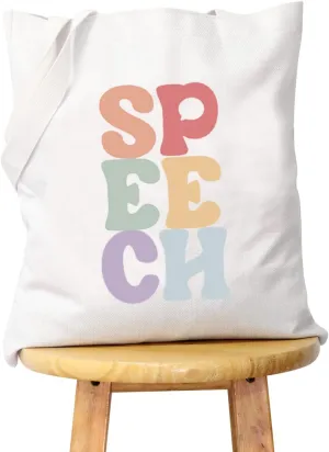 WCGXKO Speech Therapist Gift SPPECH Tote Bag For SLP Speech Therapy Student SLP Graduation Gift