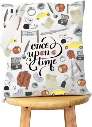 WCGXKO TV Inspired Gift TV Inspired Tote Bag Toiletry Bag For Welcome To Storybrooke Fans (a time tote)