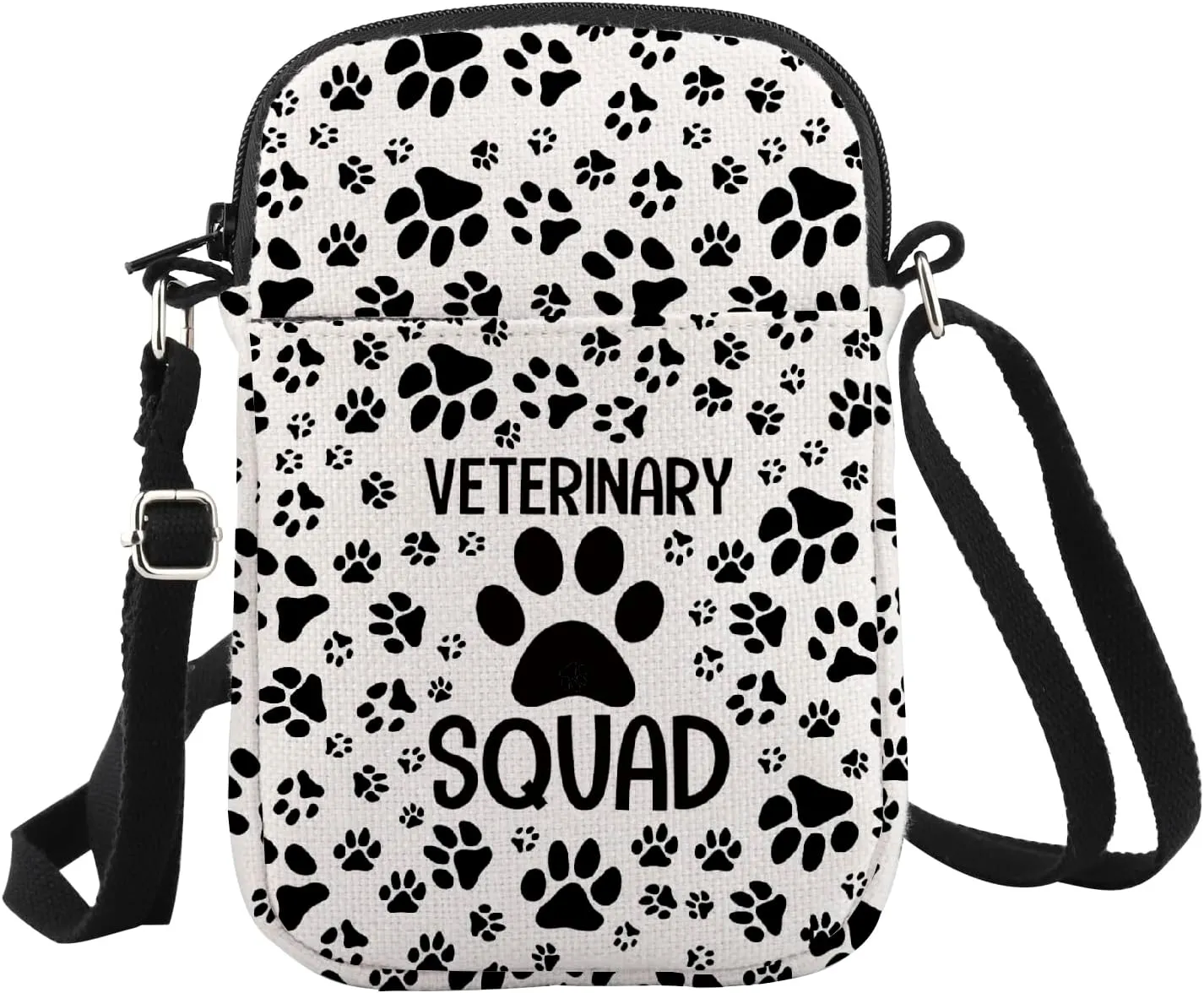 WCGXKO Veterinary Squad Gift Cute Dog Claw Gift Veterinary Technician Gift Veterinary Medicine Assistant Crossbody Bag
