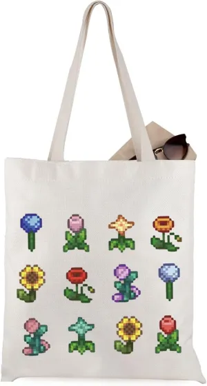 WCGXKO Video Game Lover Gift Valley Game Gift Valley Board Game Tote Grocery Bag Farming Country Adventure Gaming Gift