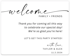 Wedding Welcome Bag Stickers, Hotel Welcome Bag Labels for Wedding Guests, Personalized Welcome Bag Stickers, Custom Destination Wedding Stickers, 4.75 x 3.75 Large Rectangle, Modern