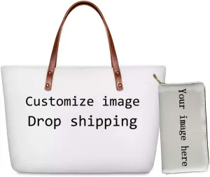 WELLFLYHOM Handbag and Wallet Set Magic African American Woman Shoulder Bag Top Handle Bag Tote Purse for Women