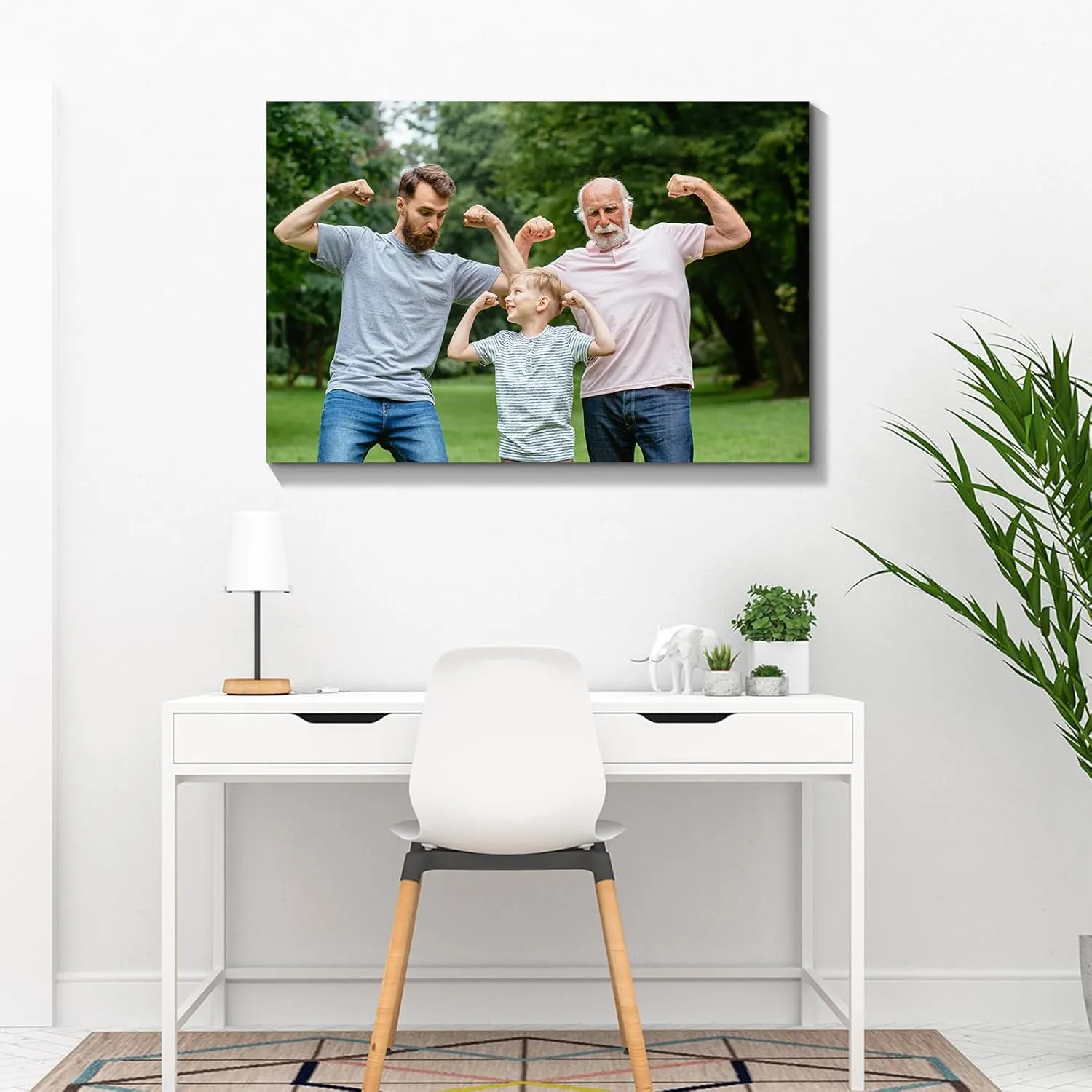 Wewejia Personalized Photo to Canvas Print - Canvas Prints With Your Photos on Custom Wall Art for Bedroom, Living Room, Wedding Baby Pet Family Picture Wall Art 16"x12"