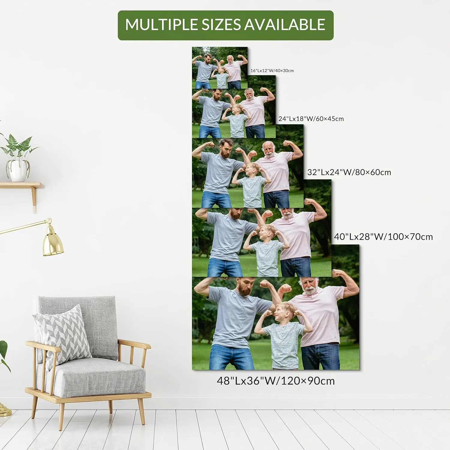 Wewejia Personalized Photo to Canvas Print - Canvas Prints With Your Photos on Custom Wall Art for Bedroom, Living Room, Wedding Baby Pet Family Picture Wall Art 16"x12"