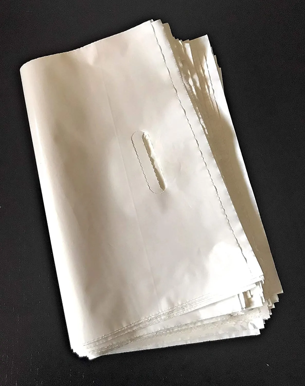WHITE PLASTIC MERCHANDISE STORE BAGS, different sizes 9"x12", 12"x15", 15"x18" PACKS of 100/200/500 Retail Product Bags I 100% Recyclable (200, 15"x18)