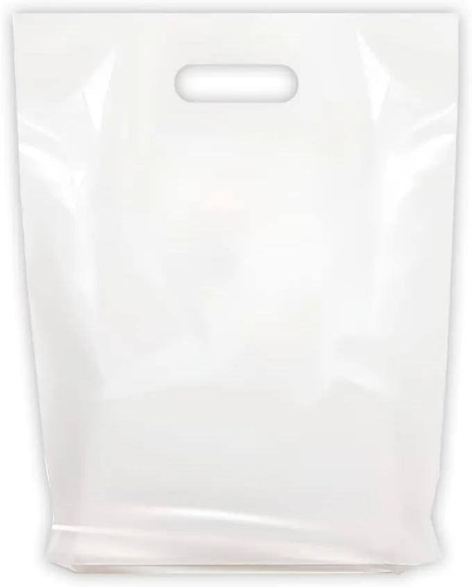 WHITE PLASTIC MERCHANDISE STORE BAGS, different sizes 9"x12", 12"x15", 15"x18" PACKS of 100/200/500 Retail Product Bags I 100% Recyclable (200, 9"x12")