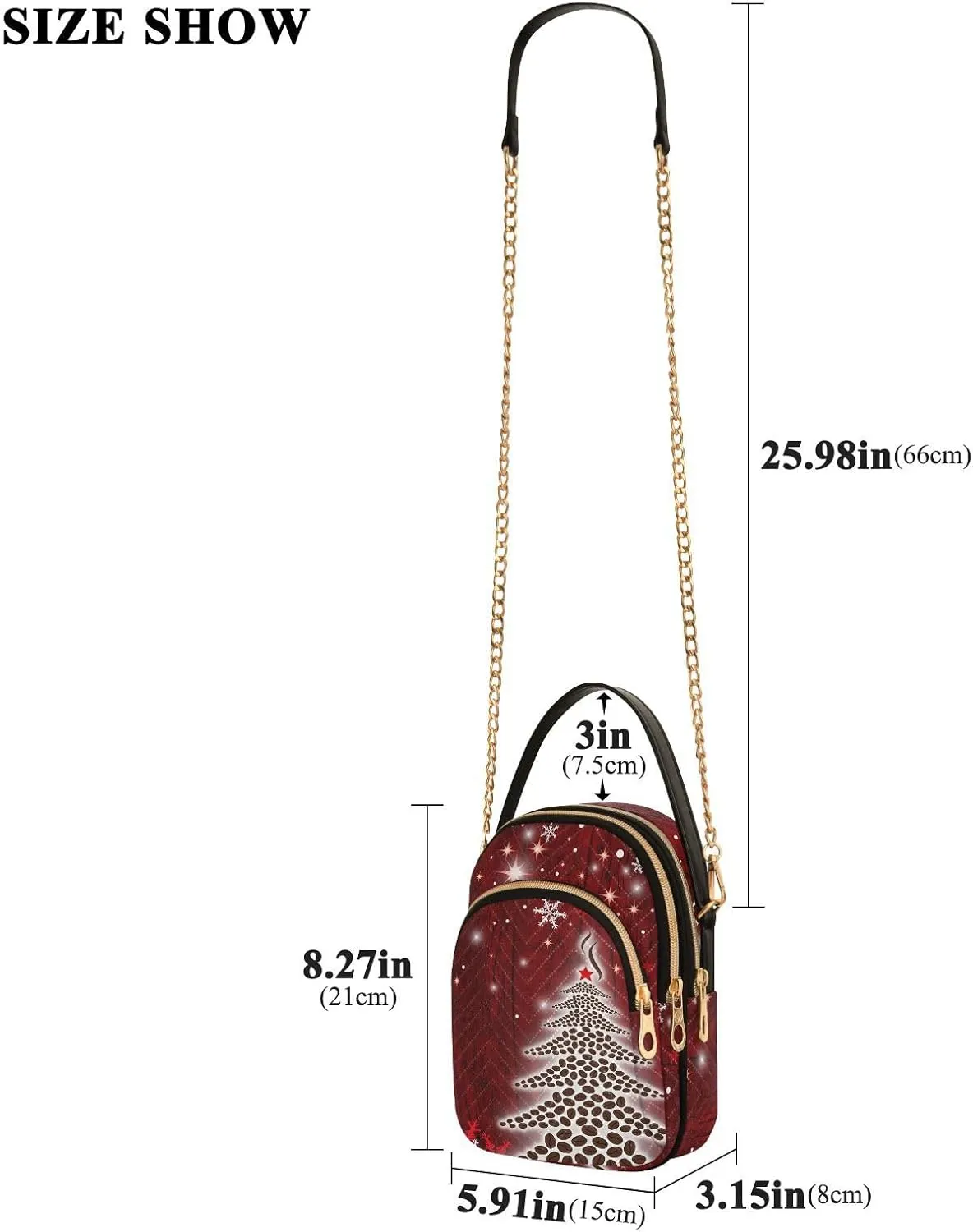 WIHVE Small Crossbody Bags Shoulder Bag for Women with Chain Strap