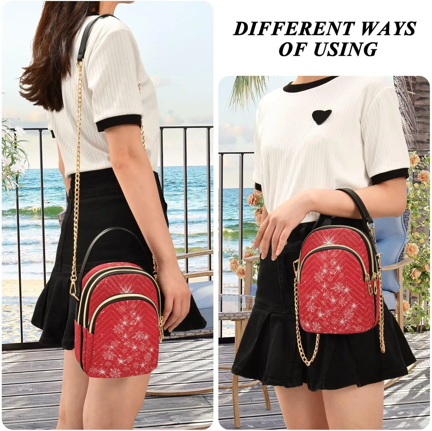 WIHVE Small Crossbody Bags Shoulder Bag for Women with Chain Strap