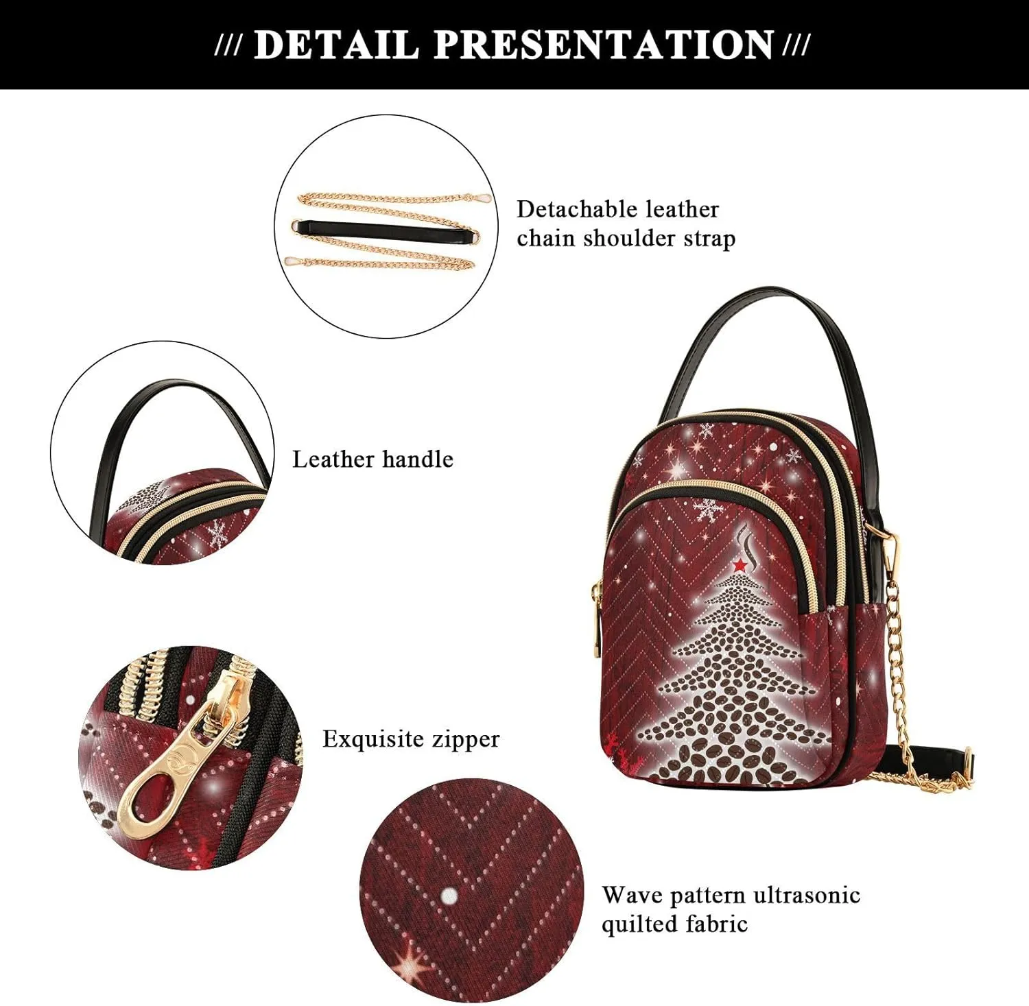 WIHVE Small Crossbody Bags Shoulder Bag for Women with Chain Strap