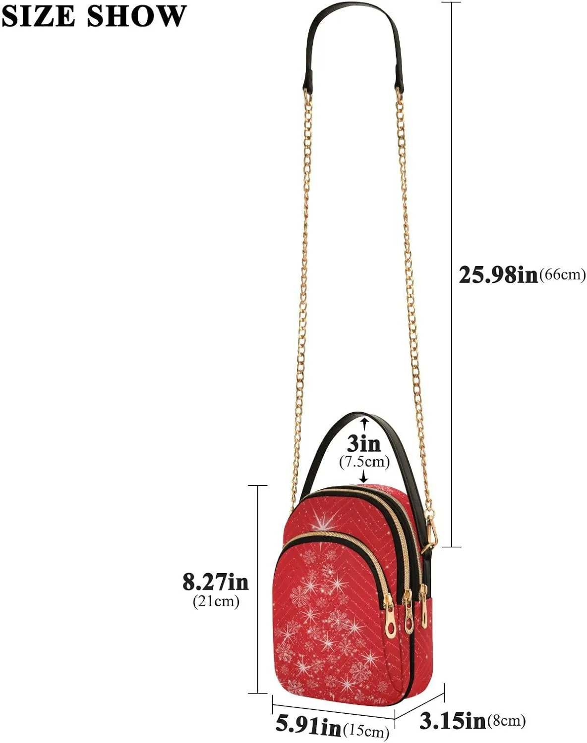 WIHVE Small Crossbody Bags Shoulder Bag for Women with Chain Strap