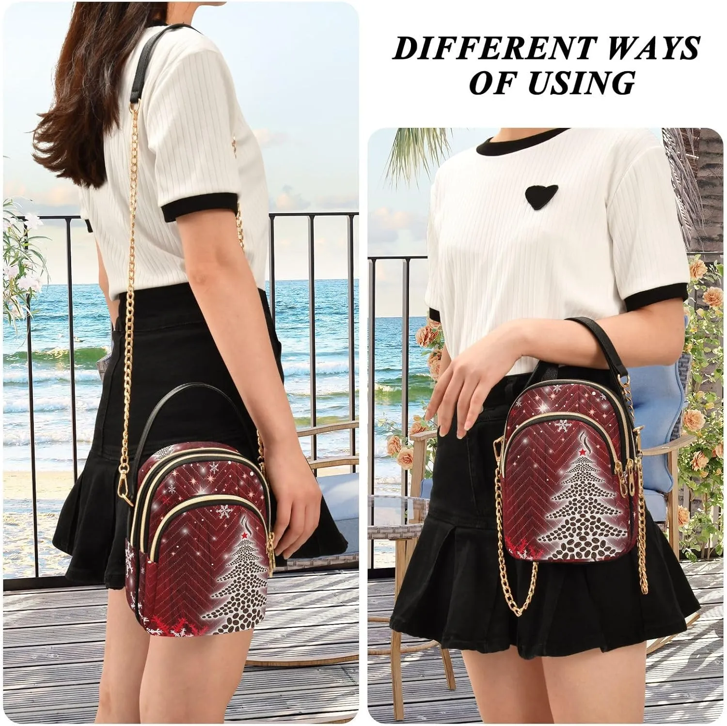 WIHVE Small Crossbody Bags Shoulder Bag for Women with Chain Strap