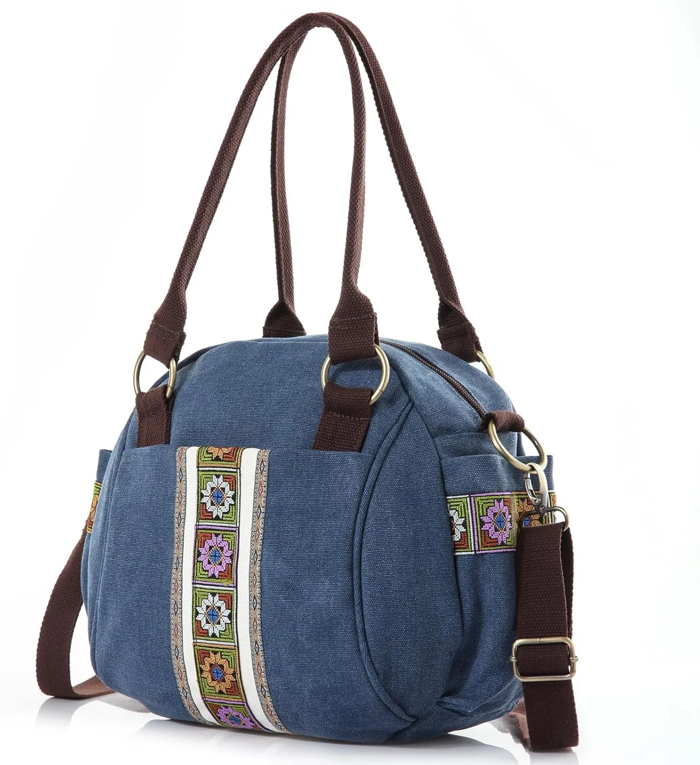 Women Canvas Top-Handle Handbag, Vintage Heavy-duty Crossbody Bag Tote Handbag
