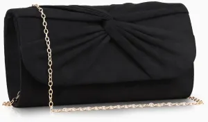 Women Faux Suede Bow Evening Clutch Bags Formal Party Clutch Wedding Party Purse Prom Clutch