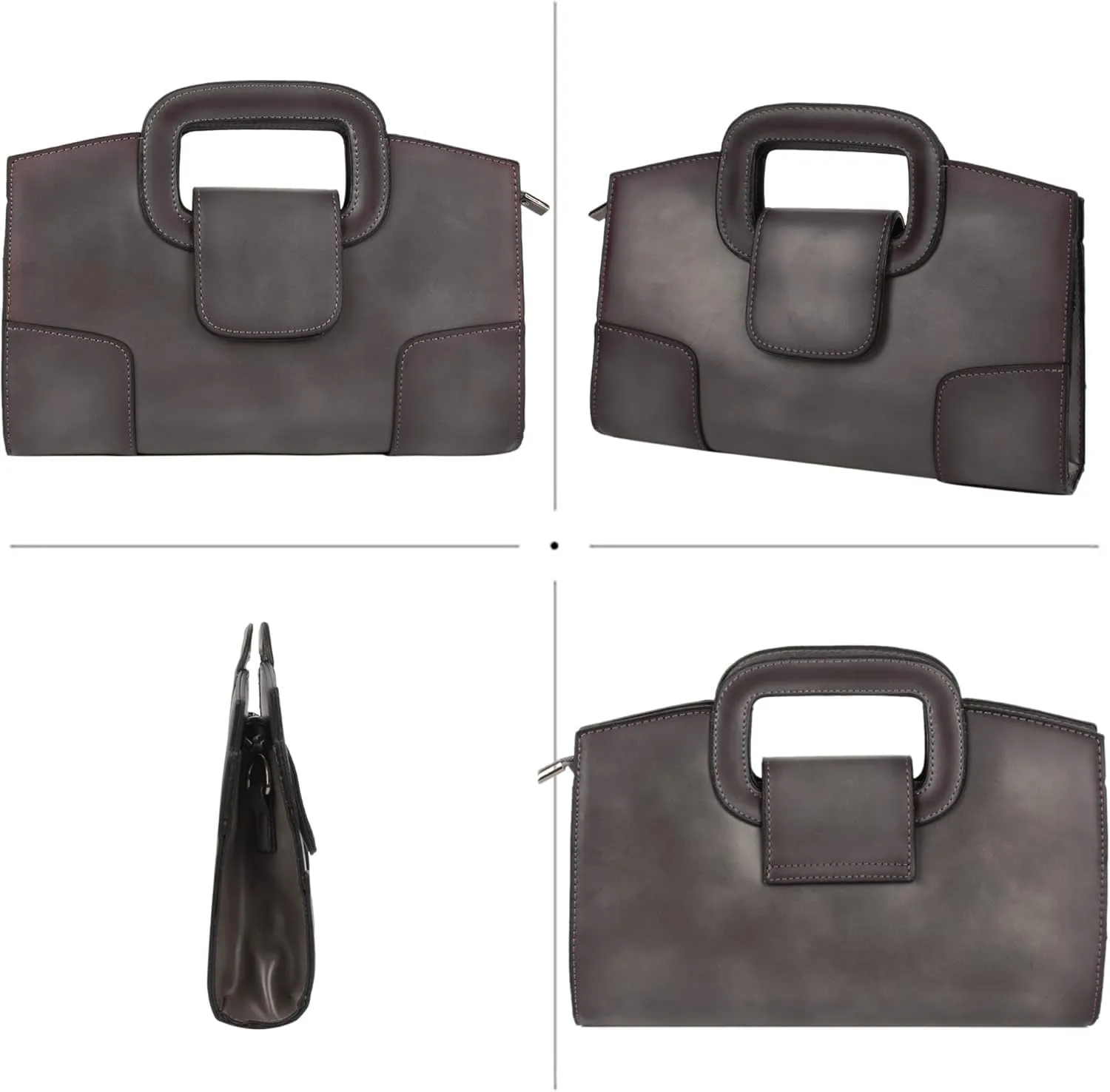 Women Flap Tote Top Handle Satchel Handbags PU Leather Clutch Purse Shoulder Bag