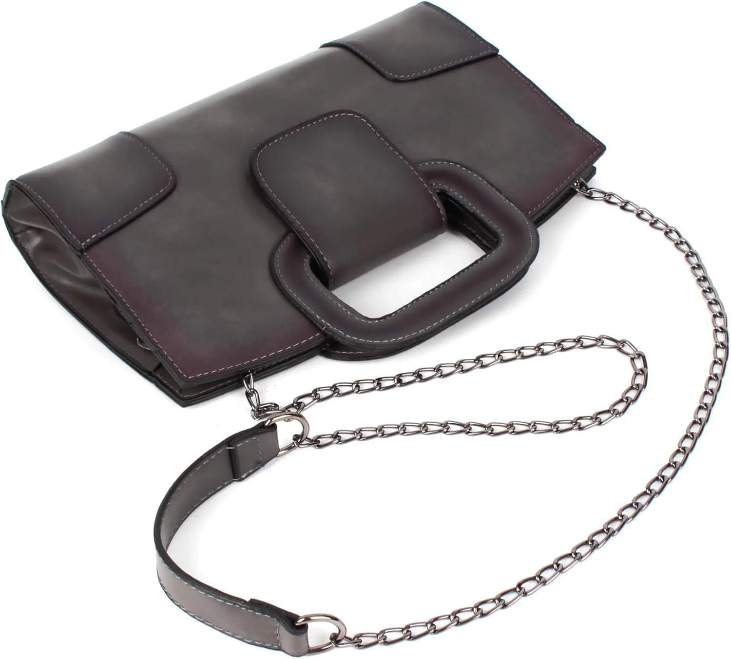 Women Flap Tote Top Handle Satchel Handbags PU Leather Clutch Purse Shoulder Bag
