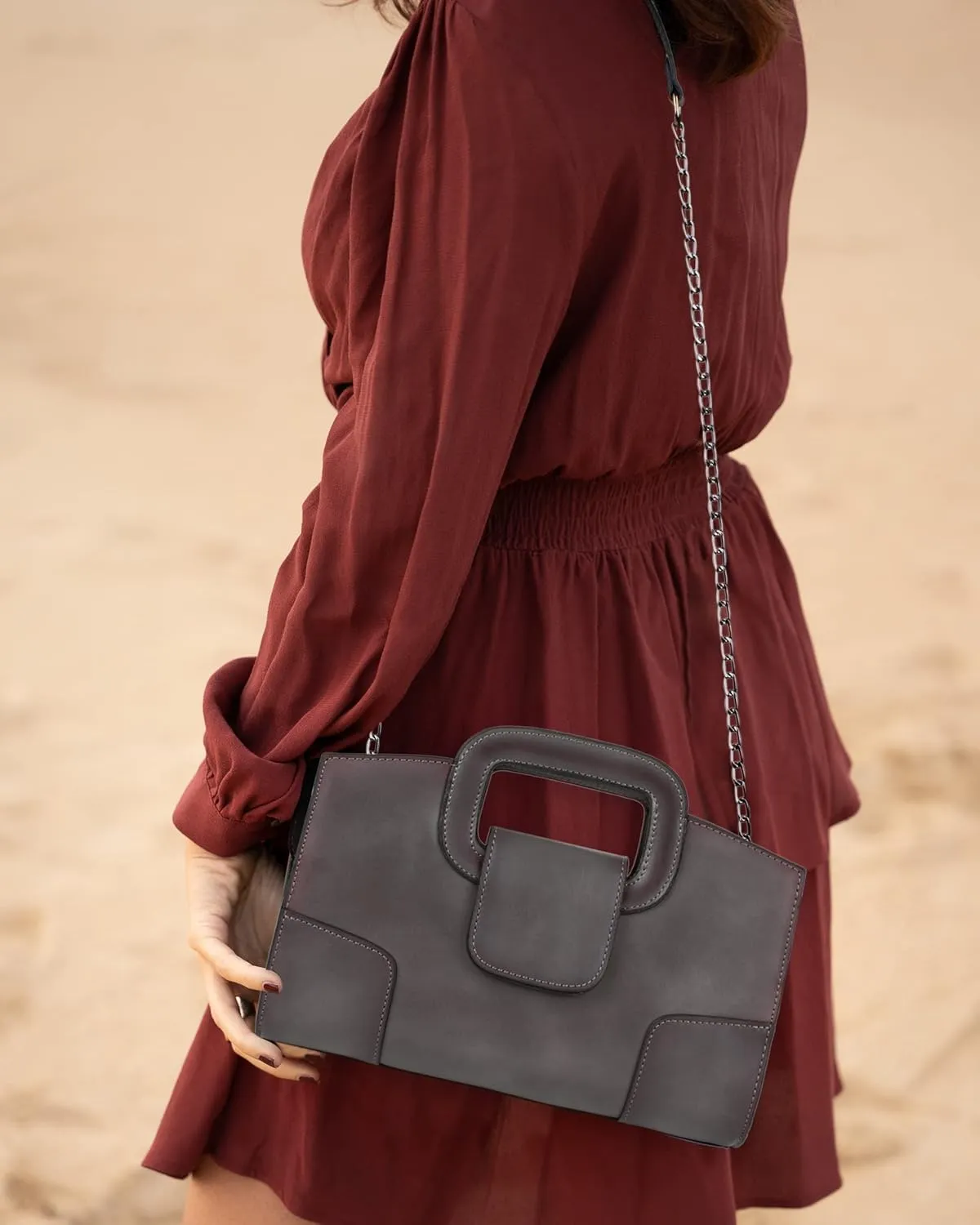 Women Flap Tote Top Handle Satchel Handbags PU Leather Clutch Purse Shoulder Bag