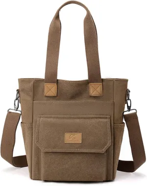 Women Handbag Canvas Shoulder Bag Casual Top Handle Bag