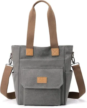 Women Handbag Canvas Shoulder Bag Casual Top Handle Bag