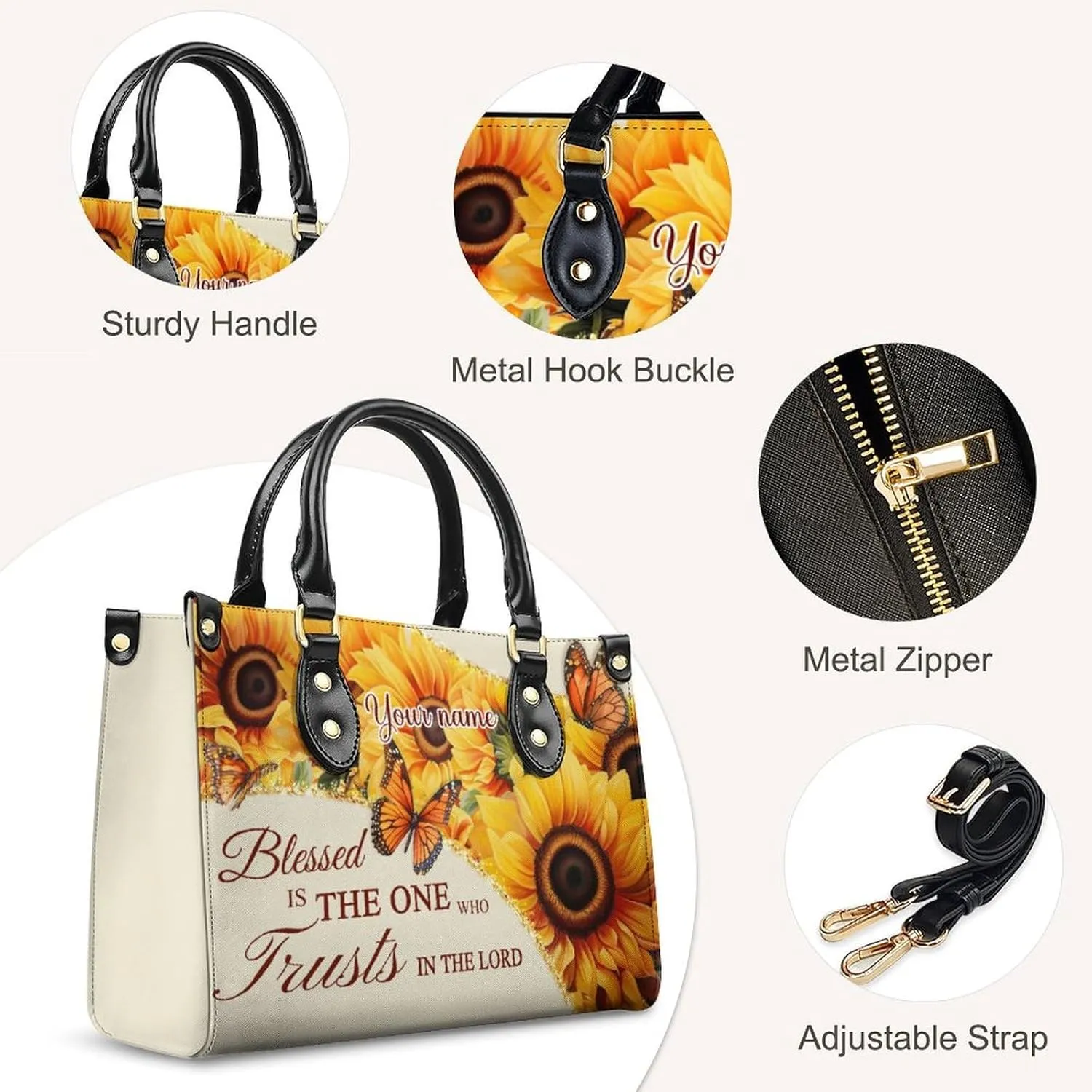 Women Handbag - Medium Top Handle Shoulder Bags - Tote Bag Gift for Women - PU Leather Handbags for Work, Travel