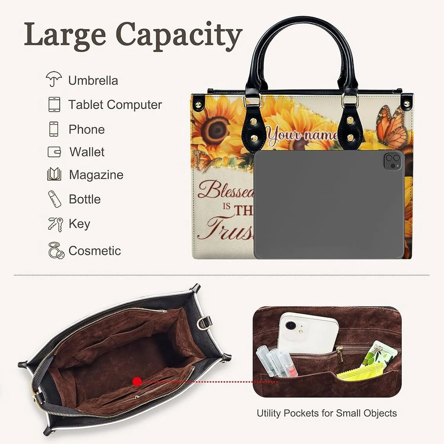 Women Handbag - Medium Top Handle Shoulder Bags - Tote Bag Gift for Women - PU Leather Handbags for Work, Travel