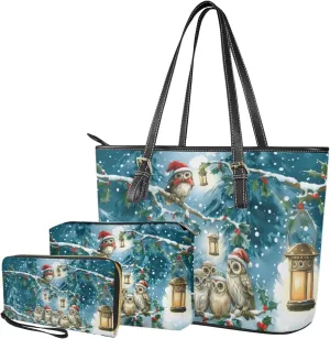 Women Handbags Purses Large Top Handle Bags/PU Leather Long Wallets/Small Make Up Pouch