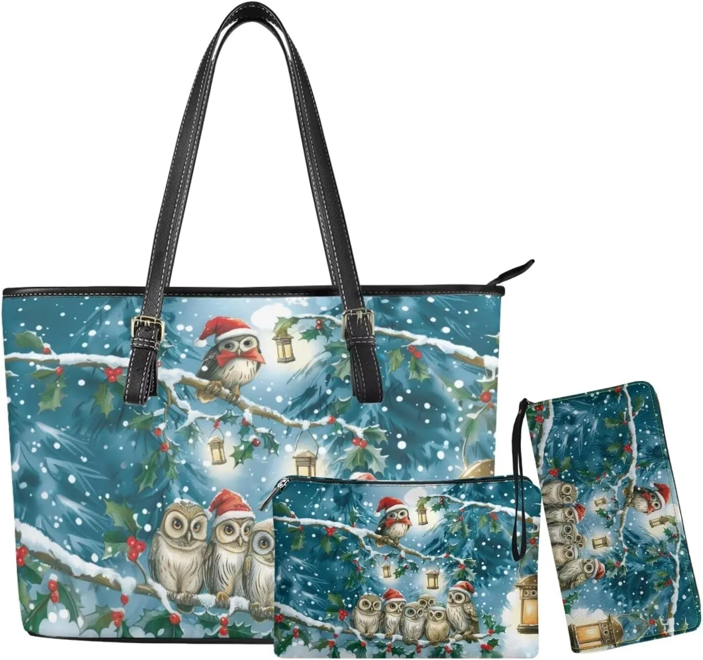 Women Handbags Purses Large Top Handle Bags/PU Leather Long Wallets/Small Make Up Pouch
