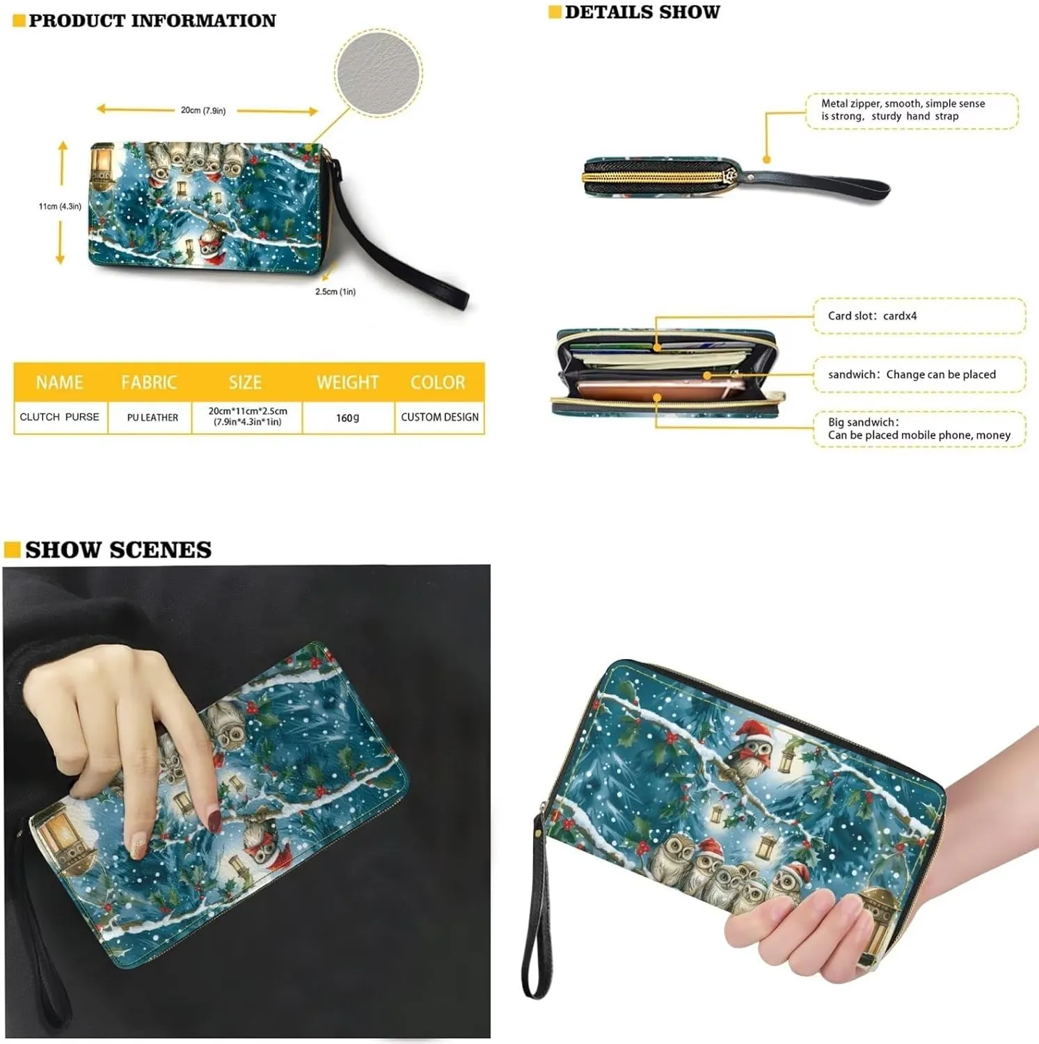 Women Handbags Purses Large Top Handle Bags/PU Leather Long Wallets/Small Make Up Pouch
