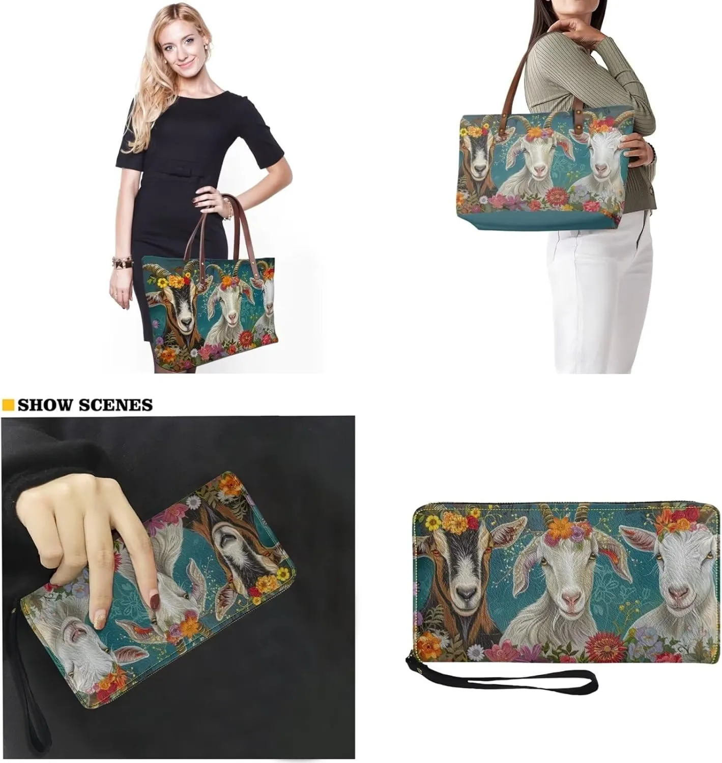 Women Handbags Wallet Tote Bag Shoulder Bag Top Handle Satchel Purse Set 2pcs