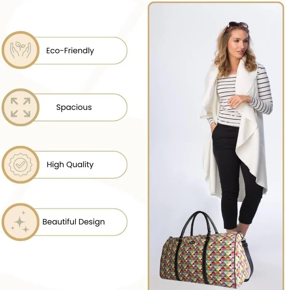 Women Large Duffel Bag, Ladies Carry-on Overnight Weekender, Womens Hand Luggage, Travel Bags for Teens & Girls