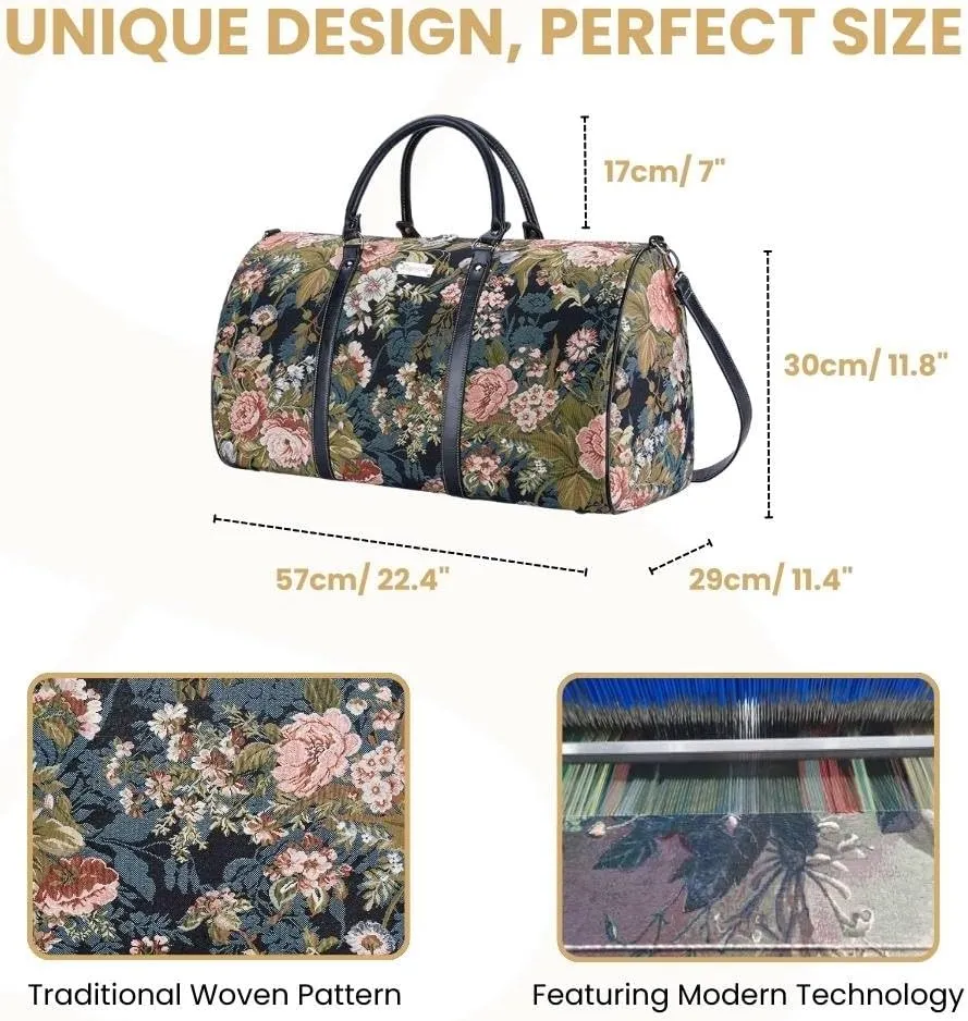 Women Large Duffel Bag, Ladies Carry-on Overnight Weekender, Womens Hand Luggage, Travel Bags for Teens & Girls