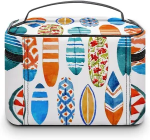 Women Leather Cosmetic Bag, Zipper Makeup Case Purse Holder Pouch Handbag