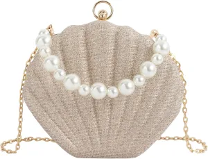 Women Mini Seashell Evening Clutch Top-Handle Bag Cross-body Bag