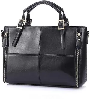 Women Purses and Handbags Tote Shoulder Bag Top Handle Satchel Bags for Ladies (black)