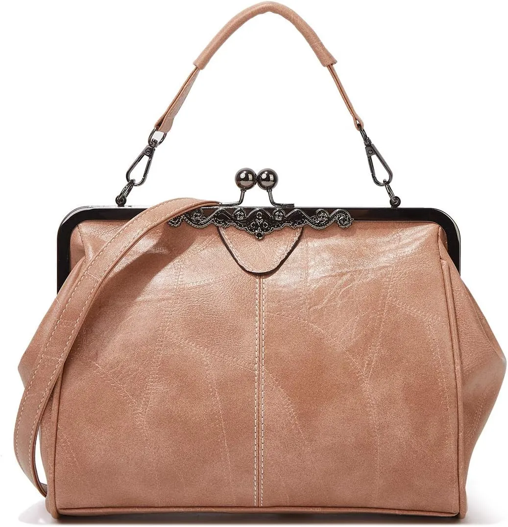 Women Retro Hollow Oil Wax PU Leather Handbag Multiple Collocations Messenger Bag Handbags