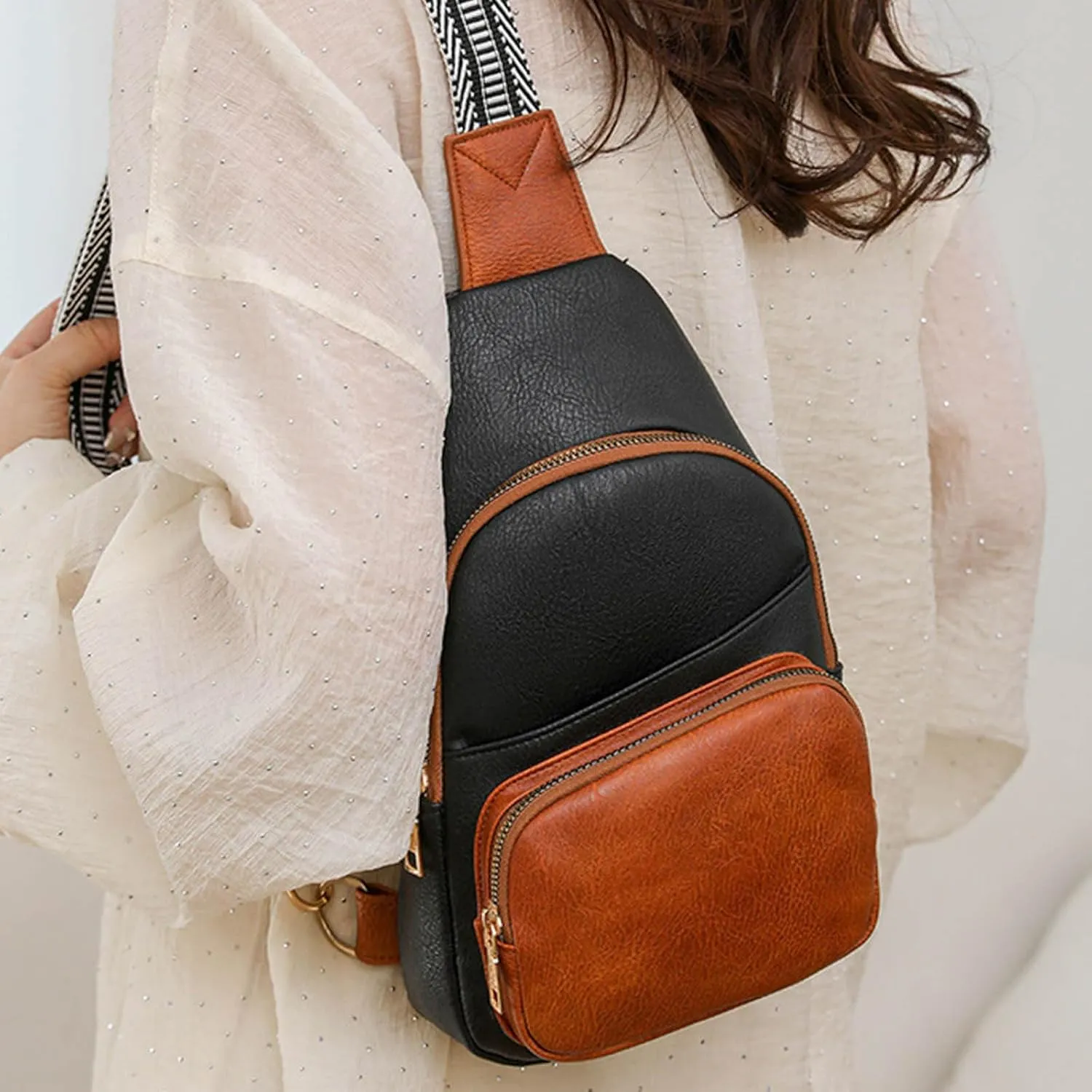 Women Shoulder Bag Fashion New Pattern Colored Simple And Practical Large Capacity Small Shoulder Bags (Black, 18x6x30) women's handbags