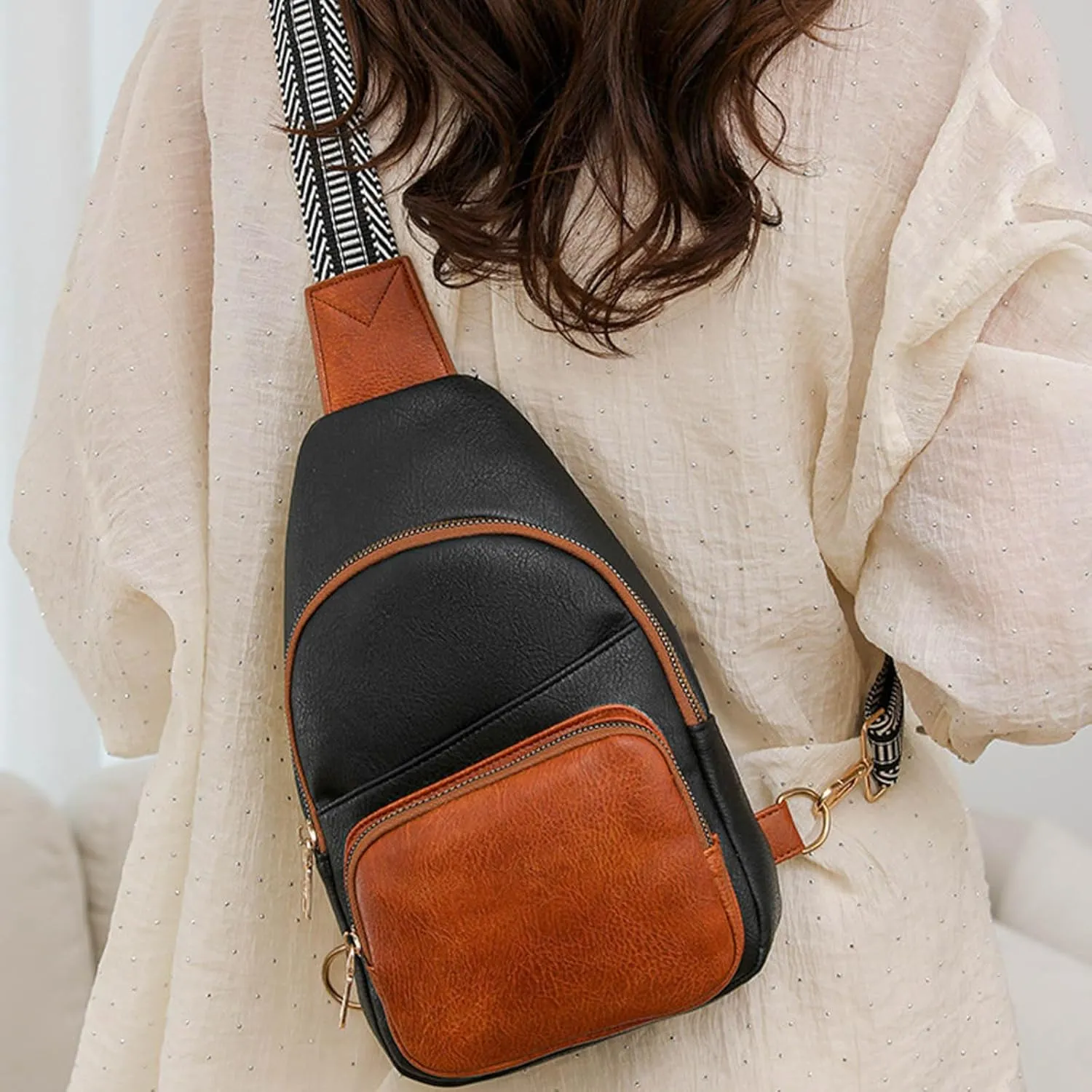 Women Shoulder Bag Fashion New Pattern Colored Simple And Practical Large Capacity Small Shoulder Bags (Black, 18x6x30) women's handbags