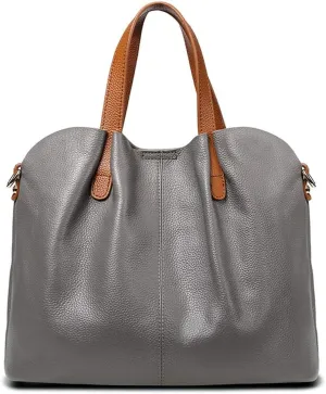 Women Soft Leather Tote Bags Top Handle Handbags with Adjustable Detachable Straps for Daily