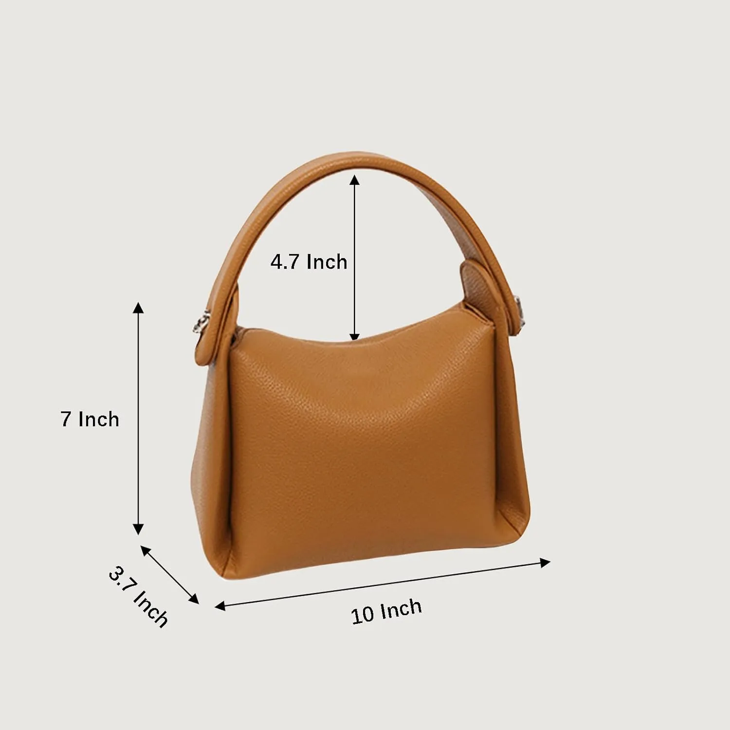 Women Top Handle Handbag Medium Leather Dumpling Bag Designer Crossbody Purse with Detachable Strap