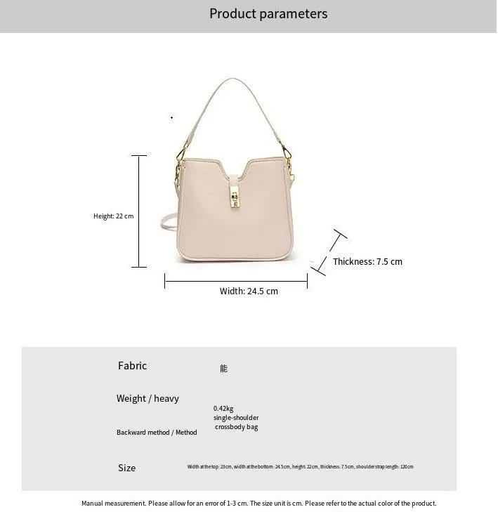 Women's Commuter Handbags Retro Shoulder Bags Adjustable Crossbody Bag Lock Purses