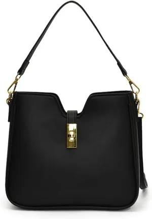 Women's Commuter Handbags Retro Shoulder Bags Adjustable Crossbody Bag Lock Purses
