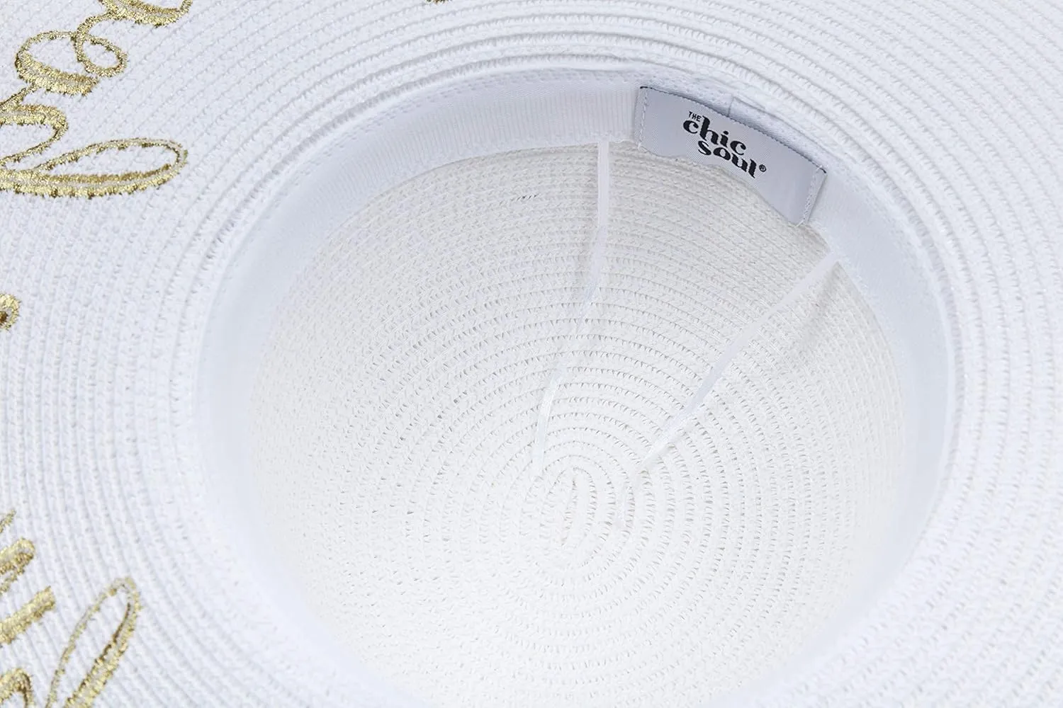 Womens Embroidered Straw Sun Hat Bridal Shower Gift Bachelorette Honeymoon