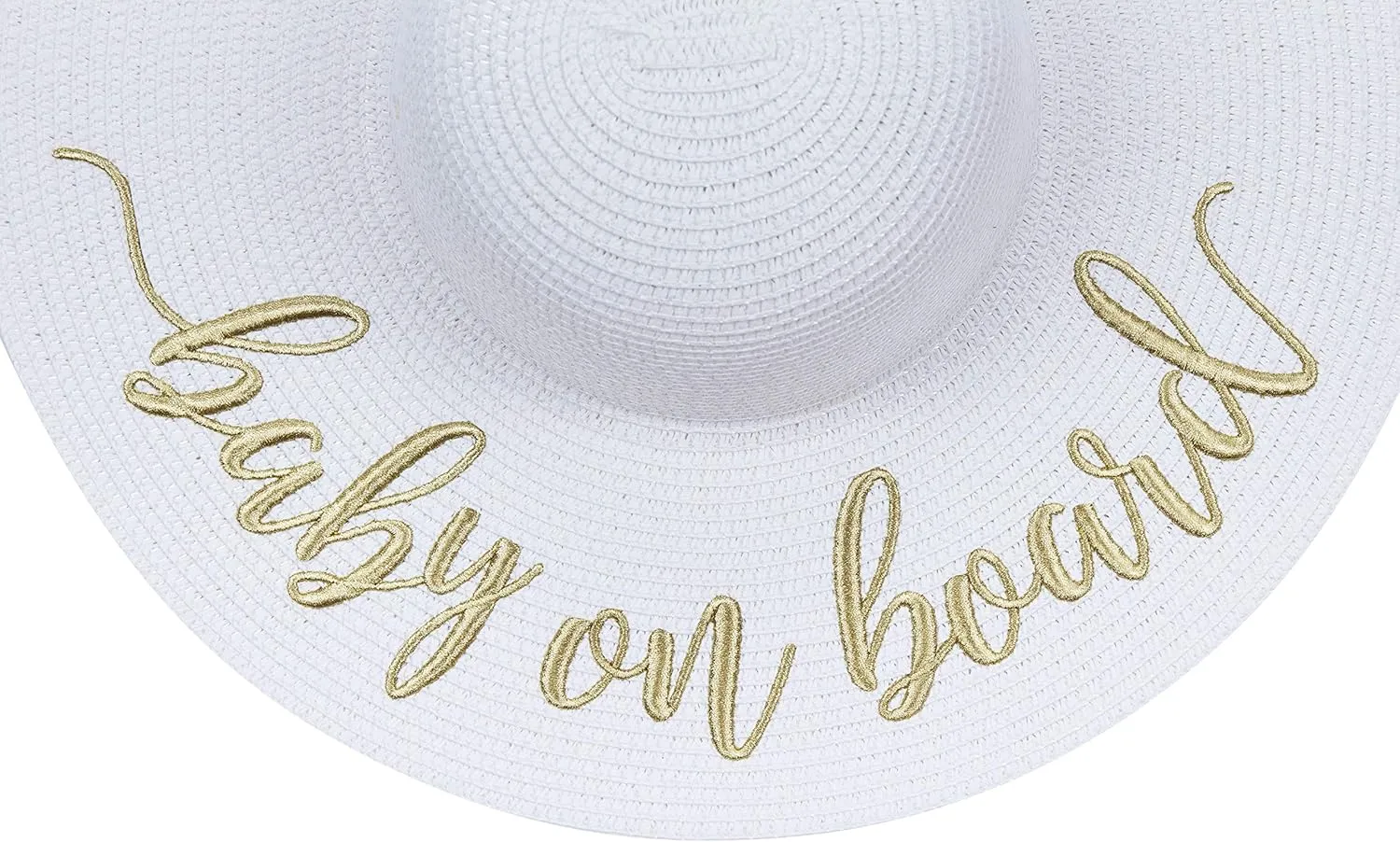 Womens Embroidered Straw Sun Hat Bridal Shower Gift Bachelorette Honeymoon