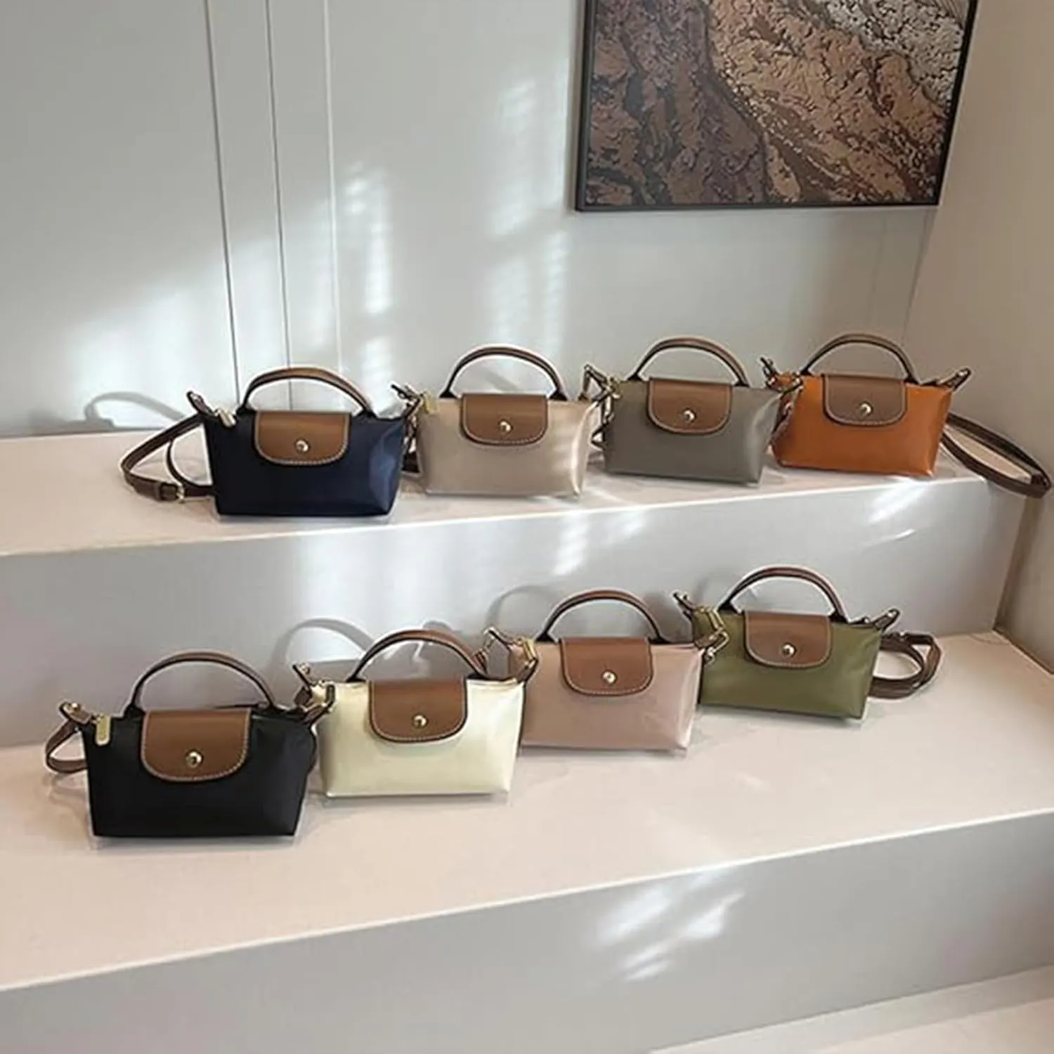 Women'S Fashion Colorblock Mini Crossbody Bag, Handbags Crossbody Bags With Adjustable Strap, Mini Tote Bags Crossbody Purse