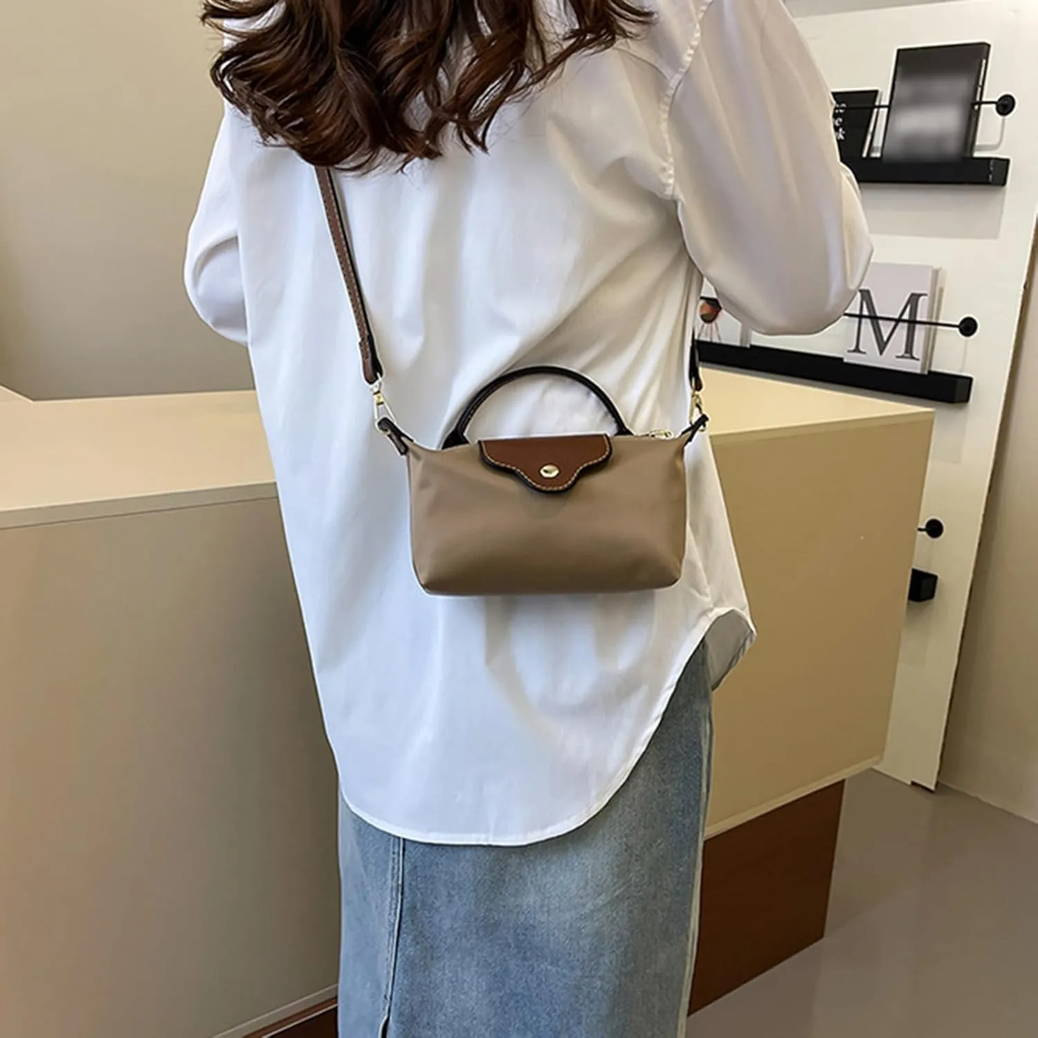 Women's Fashion Colorblock Mini Crossbody Bag,Solid Color Quilted Crossbody Bags,Leather Crossbody Bags For Women