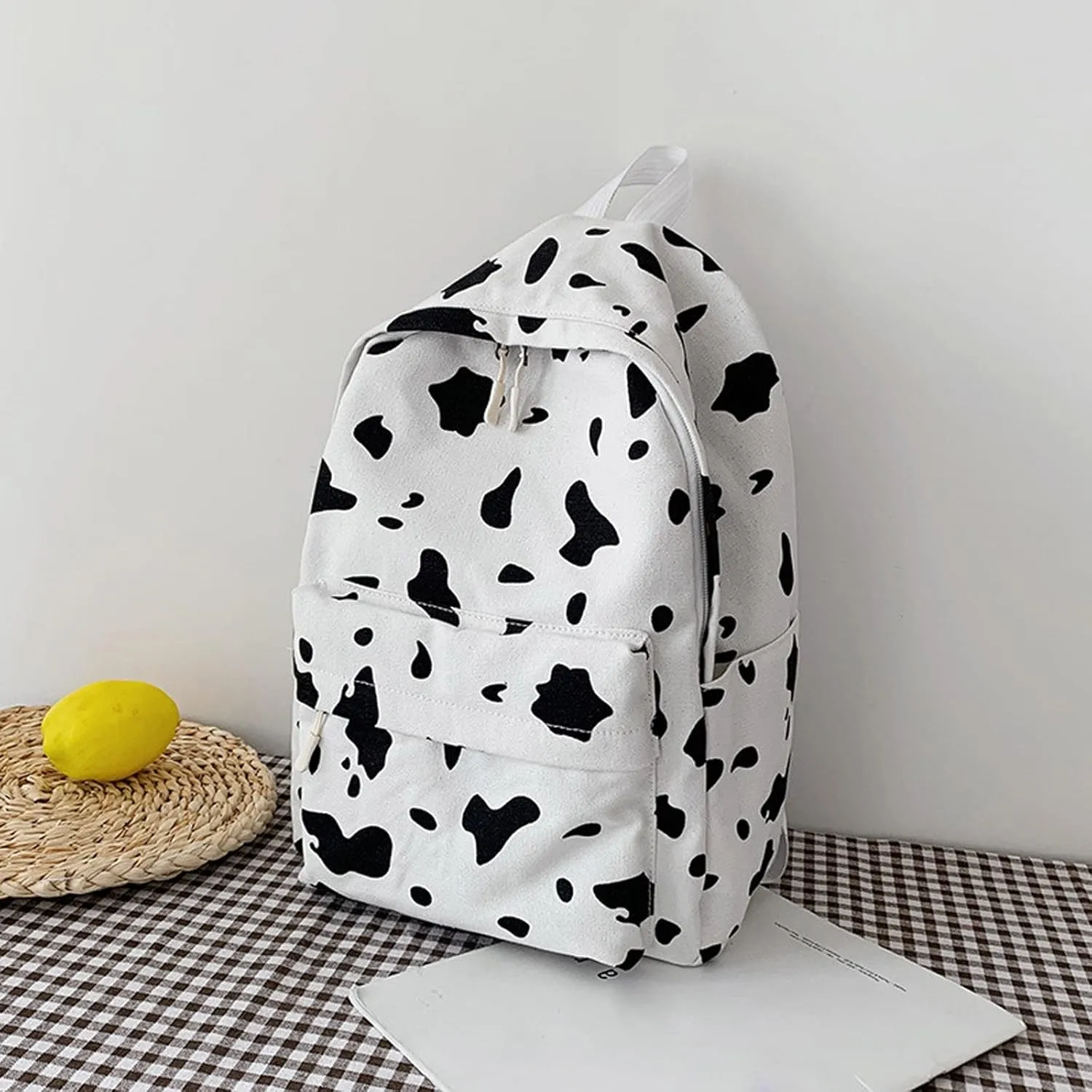 Women's Fashion Office Bags Retro Large Capacity Solid Soft Fashion Backpacks Fashion Faux Work Travel Handbags(White)